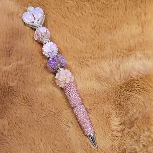 Pink and Purple Beaded Pen
